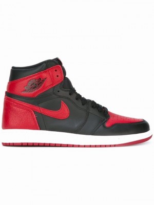 Nike Retro High OG Banned bred Men's Air Jordan 1 Black / Red | LFVSAKR-61