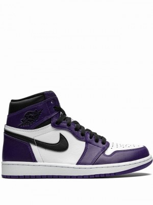 Nike Retro High OG Court 2.0 Men's Air Jordan 1 White / Purple | MPLDRJE-31