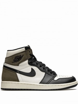 Nike Retro High OG Dark Mocha Men's Air Jordan 1 Black / White / Grey | SHVFUQC-91