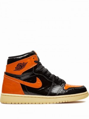 Nike Retro High OG Men's Air Jordan 1 Black / Orange | RMLFTXB-68