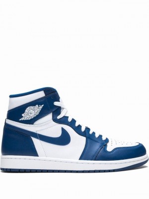 Nike Retro High OG Men's Air Jordan 1 White / Blue | OFDWQXK-10