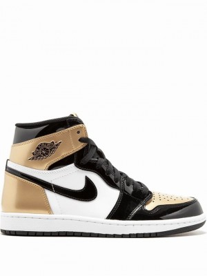 Nike Retro High OG NRG Gold Toe Women's Air Jordan 1 Gold | LVCXQJK-49