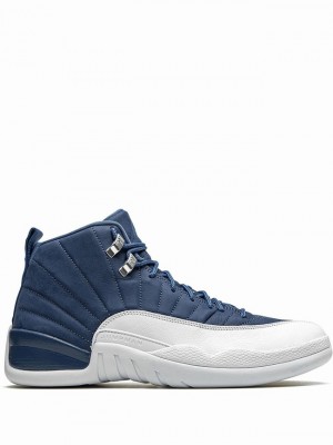 Nike Retro Indigo Men's Air Jordan 12 Blue / White | XCFGUNV-31