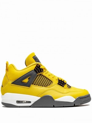 Nike Retro Lightning 2021 Men's Air Jordan 4 Yellow / Grey | FIDWLVY-23