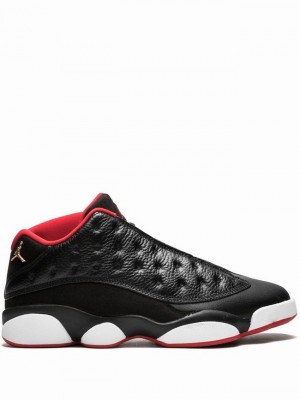 Nike Retro Low Bred Men's Air Jordan 13 Black | FQKNZLM-36