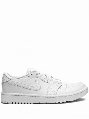 Nike Retro Low Golf Croc Men's Air Jordan 1 White | HBPNEYJ-47