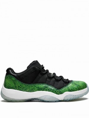 Nike Retro Low Men's Air Jordan 11 Black / Green | ONBLDKZ-82