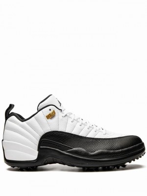 Nike Retro Low Men's Air Jordan 12 White / Black | OWKZERT-15