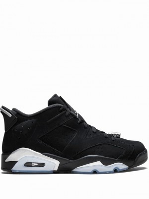 Nike Retro Low Metallic Silver Men's Air Jordan 6 Black | LSUZAQF-17