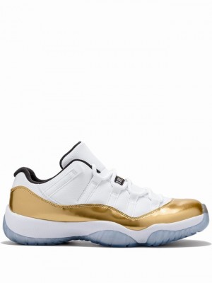 Nike Retro Men's Air Jordan 11 White / Gold | CTDQAVX-57