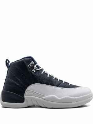 Nike Retro Men's Air Jordan 12 Navy / White | NDWFLAC-68