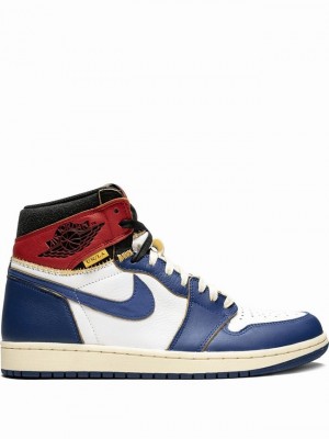 Nike Retro Men's Air Jordan 1 White / Blue / Red | EZSFDLV-97