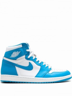 Nike Retro Men's Air Jordan 1 White / Blue | XJBZMRD-63