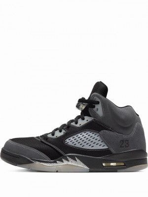 Nike Retro Men's Air Jordan 5 Black / Grey | XIGQWUJ-75