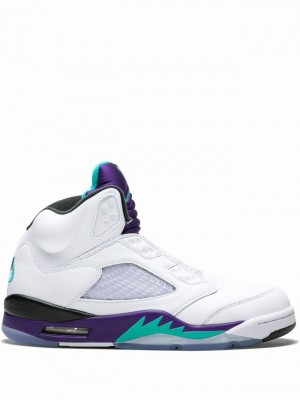 Nike Retro NRG Fresh Prince Of Bel-Air Men's Air Jordan 5 White / Purple | BTECWAG-01