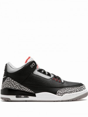 Nike Retro OG Black/Cement Women's Air Jordan 3 Black | GAUINVL-49