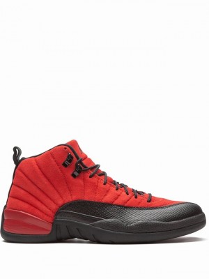 Nike Retro Reverse Flu Game Men's Air Jordan 12 Red / Black | OZQAMDV-64