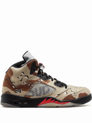 Nike Retro Supreme Camo Women's Air Jordan 5 Camo | ZYEXQGC-81