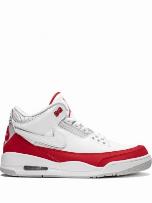 Nike Retro TinkerHigh Top Women's Air Jordan 3 White / Red | VIOSTPM-96