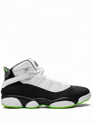 Nike Rings High Top Women's Air Jordan 6 White / Black / Green | SVMHBRK-68