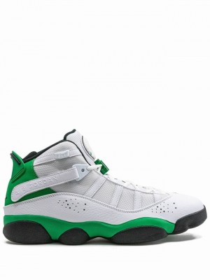 Nike Rings Men's Air Jordan 6 White / Green | SPJZGNA-56