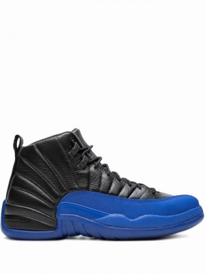 Nike Royal Men's Air Jordan 12 Black / Blue | TIDHYPR-51