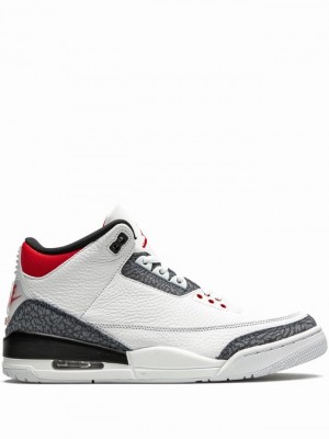 Nike SE Fire Denim Men's Air Jordan 3 White | WBZCXOT-17