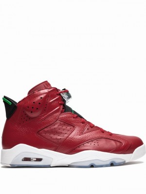 Nike Spiz'ike High Top Men's Air Jordan 6 Red | PBFASZX-74