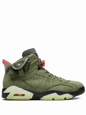 Nike Travis Scott Women's Air Jordan 6 Green | HZSXAUF-92