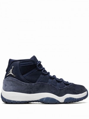 Nike Velvet Midnight Navy Women's Air Jordan 11 Navy / Blue | MCVFGZL-51