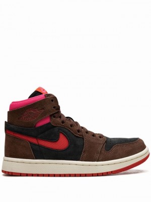 Nike Zoom Air CMFT Cacao Wow/Picante Women's Air Jordan 1 Red / Black / Pink | PFQURYZ-36