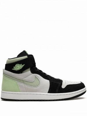 Nike Zoom CMFT 2 Honeydew Men's Air Jordan 1 Black / White / Green | YZGAHDL-76