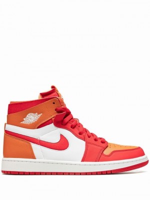 Nike Zoom CMFT Red Hot Curry Women's Air Jordan 1 White / Orange / Light Red | BNMGZHT-75