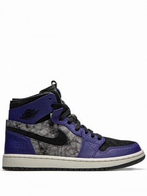 Nike Zoom Comfort Bayou Boys Men's Air Jordan 1 Black / Blue | DQFNJIM-86