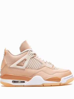 Nike hi-top Women's Air Jordan 4 Brown / Orange | KZPGBIO-86