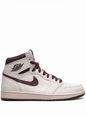 Nike x A Ma Maniére High OG Airness Men's Air Jordan 1 White / Brown | ALEDUFI-65