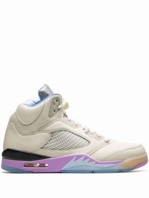 Nike x DJ Khaled We The Best Women's Air Jordan 5 White | KVNJYZF-07