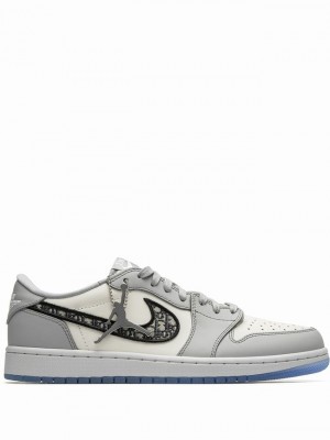 Nike x Dior Low Men's Air Jordan 1 White / Grey | LSANJDT-17