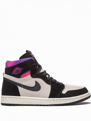 Nike x PSG Zoom Comfort Men's Air Jordan 1 White / Black / Purple | FDCUWJX-89