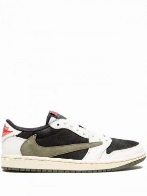 Nike x Travis Scott Low OG Olive Women's Air Jordan 1 Olive | QGBIMDP-20