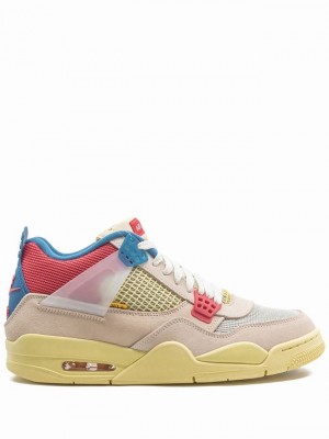 Nike x Union SP Guava Ice Men's Air Jordan 4 Beige / Blue / Red | TILFSVK-91