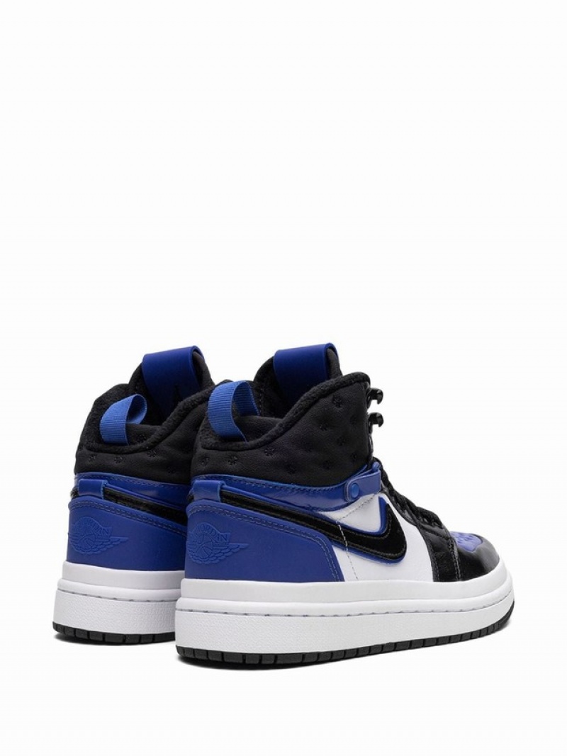 Nike Acclimate Royal Toe Women's Air Jordan 1 Black / Blue / White | WOINFBK-89