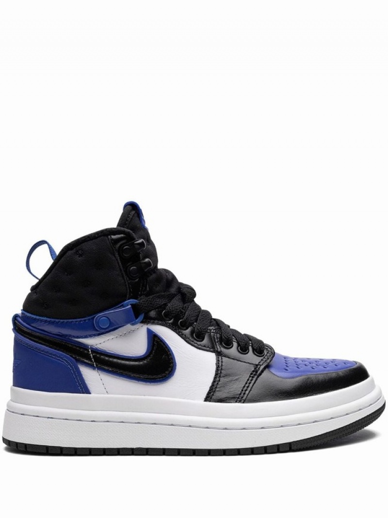 Nike Acclimate Royal Toe Women\'s Air Jordan 1 Black / Blue / White | WOINFBK-89