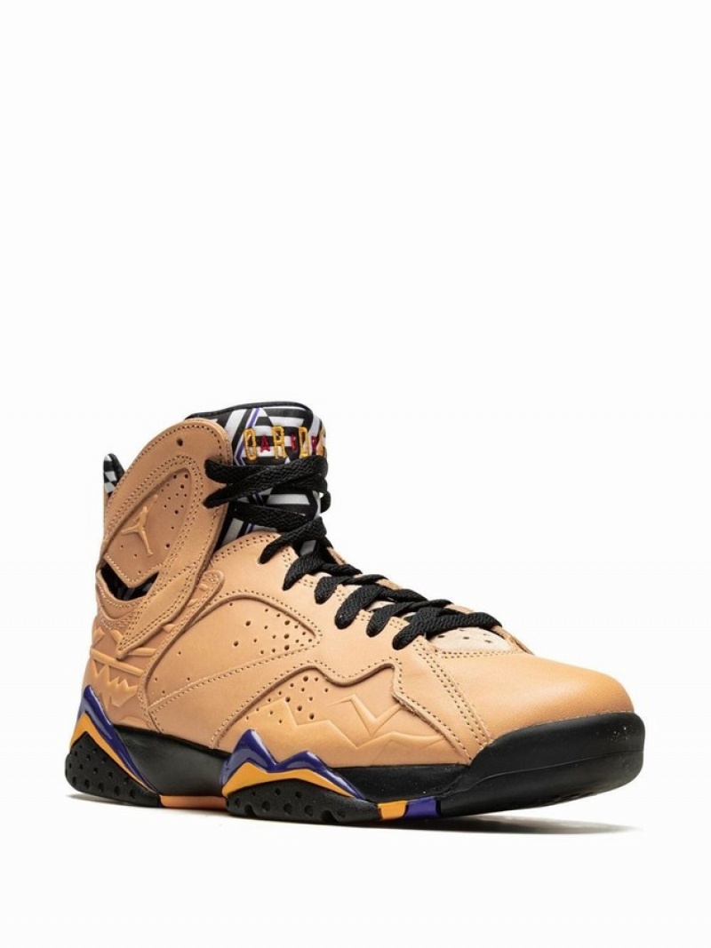 Nike Afrobeats Men's Air Jordan 7 Brown | MQIHFXS-39