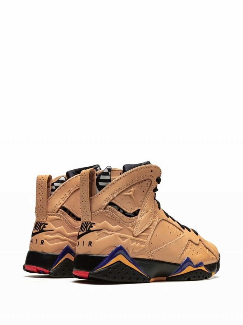 Nike Afrobeats Men's Air Jordan 7 Brown | MQIHFXS-39