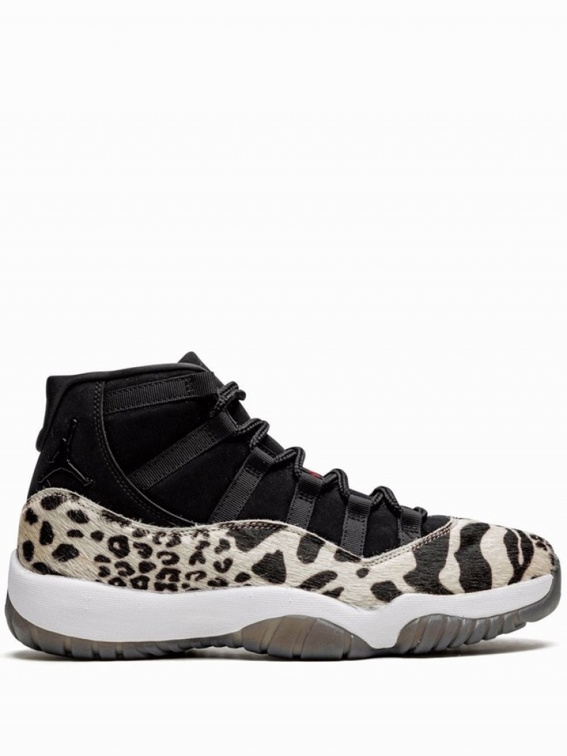 Nike Animal Instinct Women\'s Air Jordan 11 Black | PXLBZAO-83