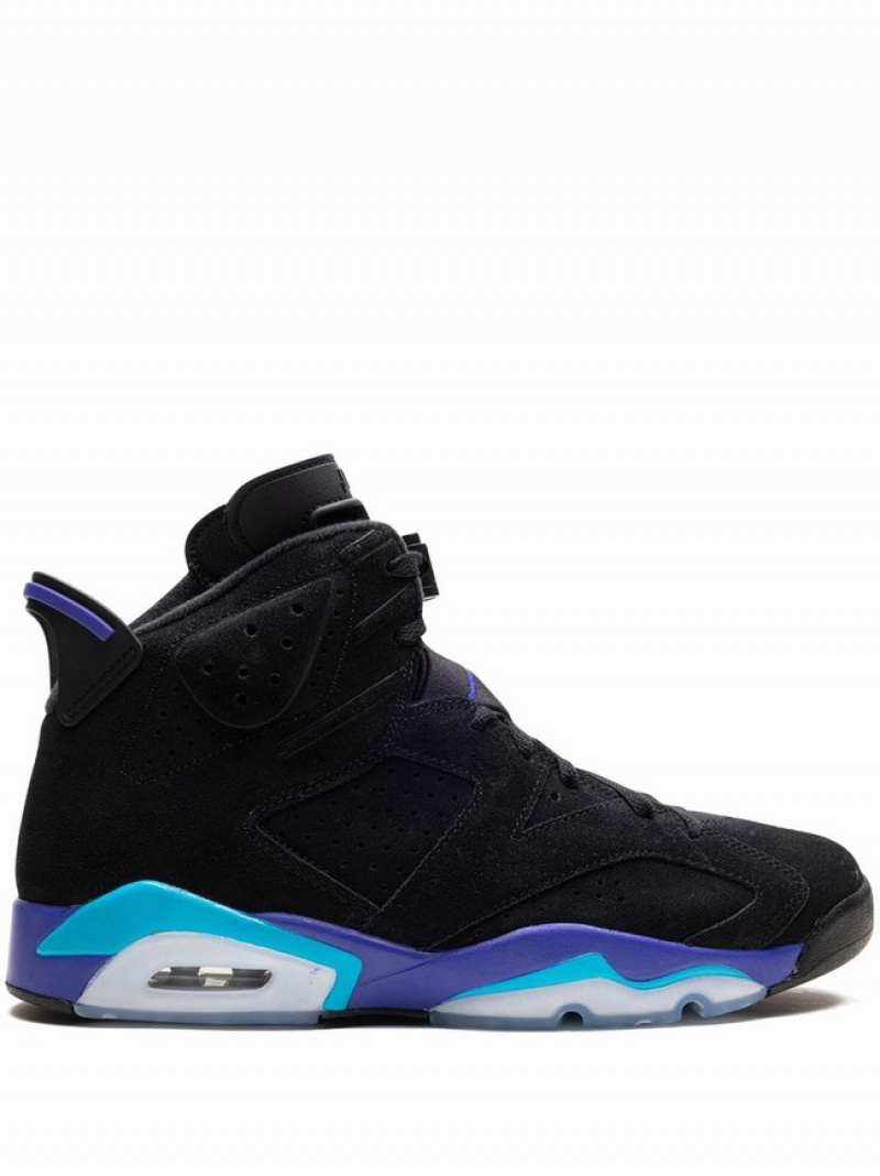 Nike Aqua Men\'s Air Jordan 6 Black | VKXZOLA-62