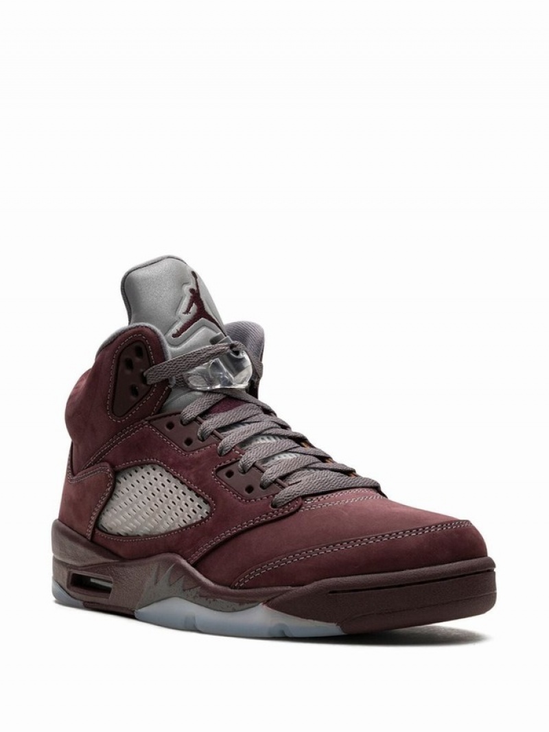 Nike Burgundy Men's Air Jordan 5 Burgundy | NSAPKOY-45