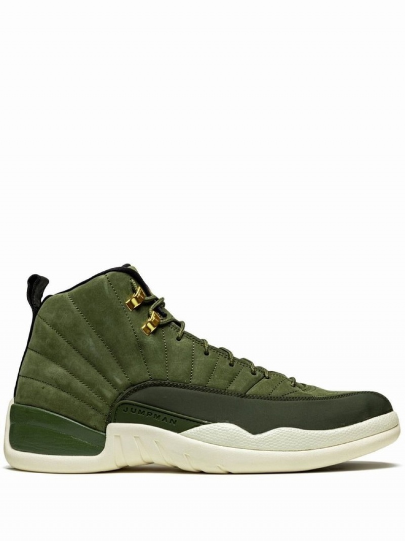 Nike CP3 Class Of 2003 Women\'s Air Jordan 12 Olive / Green | BVLGSTU-06