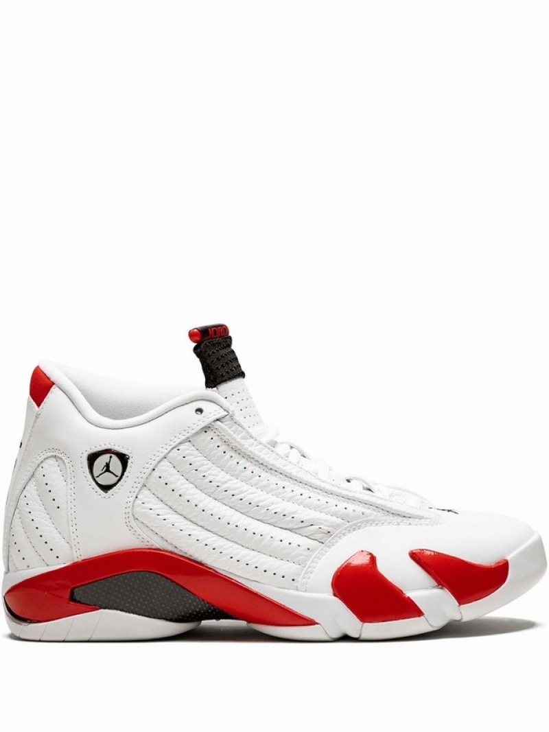 Nike Candy Cane Women\'s Air Jordan 14 White / Red | WGCOIMP-92